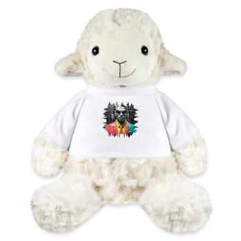 Stylized cubist portrait of a white and man women - MiniFeet® Sheep Annika - white - Front