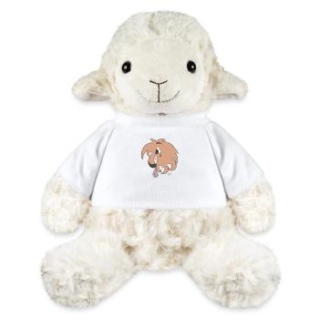 Lion se mordant la langue - Mouton en peluche Annika MiniFeet® - blanc - Devant