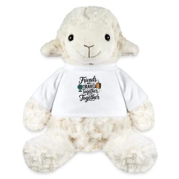 Friends Together adevnture citation de voyage texte art - Mouton en peluche Annika MiniFeet® - blanc - Devant