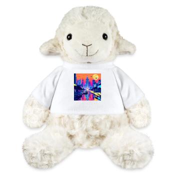 Paysage urbain rétro vague : un voyage nostalgique à travers - Mouton en peluche Annika MiniFeet® - blanc - Devant