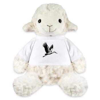 Eleganter fliegender Storchen Vogel - MiniFeet® Schaf Annika - Weiß - Vorne