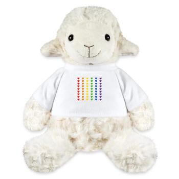 Rainbow Flag Hearts - MiniFeet® Sheep Annika - white - Front
