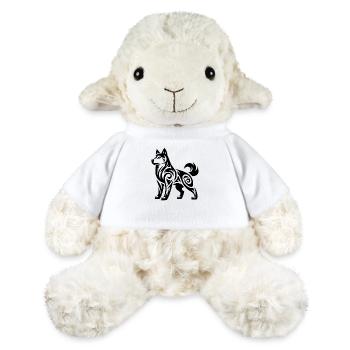 Chien Husky Tribal Puissant Mystique - Mouton en peluche Annika MiniFeet® - blanc - Devant