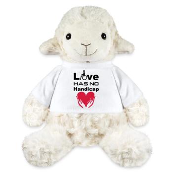 Liebe Behinderung Rollstuhl Spruch Geschenk - MiniFeet® Schaf Annika - Weiß - Vorne