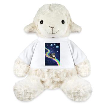 Chat mignon dans l’espace - Mouton en peluche Annika MiniFeet® - blanc - Devant