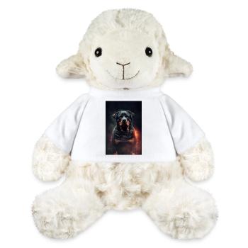 Rottweiler Hund Fire - MiniFeet® Schaf Annika - Weiß - Vorne