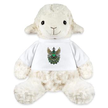 Beautiful elegant peacock in green colors. - MiniFeet® Sheep Annika - white - Front