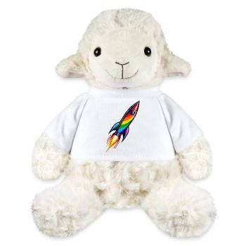 Fusée arc-en-ciel | Lancement d’une fusée - Mouton en peluche Annika MiniFeet® - blanc - Devant