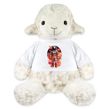 Astronaute avec plusieurs planètes - Mouton en peluche Annika MiniFeet® - blanc - Devant