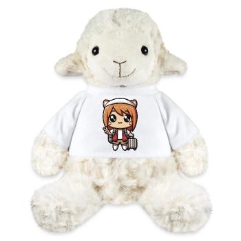 Kawaii Cute Little Girl Traveler - MiniFeet® Sheep Annika - white - Front
