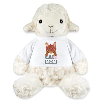 Maman chat roux drôle - Mouton en peluche Annika MiniFeet® - blanc - Devant