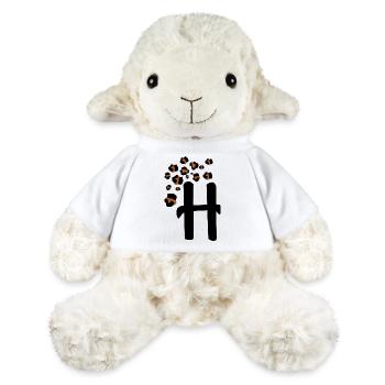 Buchstabe h Leopardenmuster - MiniFeet® Schaf Annika - Weiß - Vorne