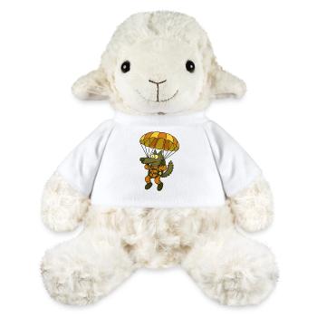 Wolfgang Wolf Funny cartoon wolf with parachute - MiniFeet® Sheep Annika - white - Front