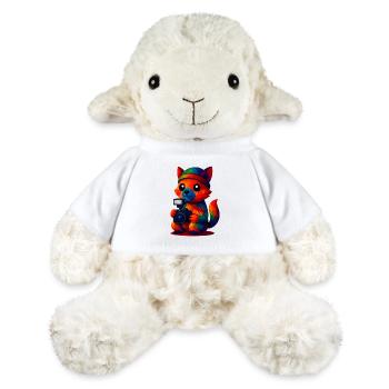 WPAP Polygon Kawaii Stil Tiere Baby Fuchs Fotograf - MiniFeet® Schaf Annika - Weiß - Vorne