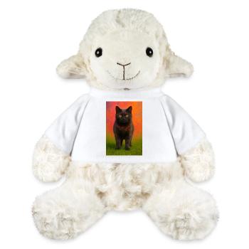 Night cat with color explosion in the background - MiniFeet® Sheep Annika - white - Front