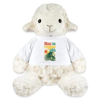 Design reggae rasta avec un message positif - Mouton en peluche Annika MiniFeet® - blanc - Devant
