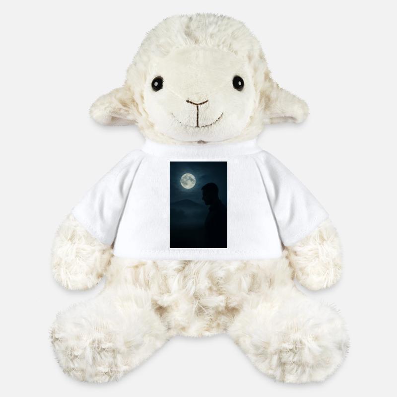 Night silhouette under the moon - MiniFeet® Sheep Annika - white