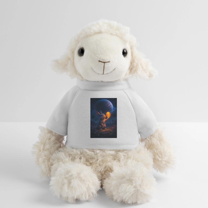 Lapin de l’espace avec Bitcoin Coin Mouton en peluche Annika MiniFeet®