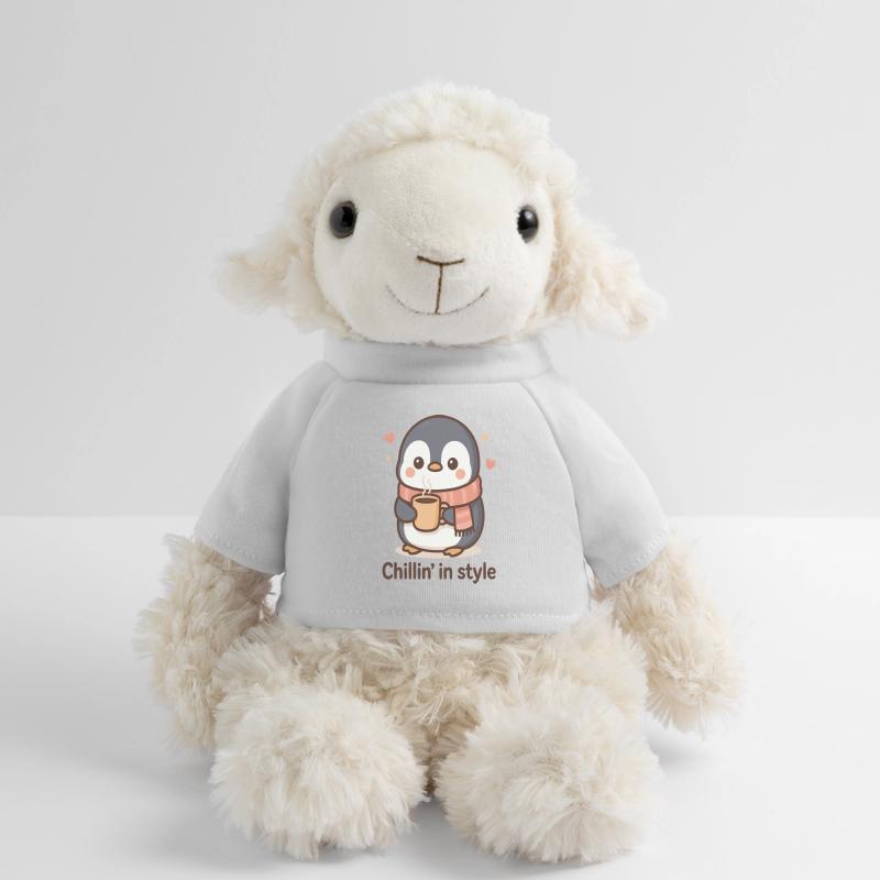 Pingouin mignon avec du café Mouton en peluche Annika MiniFeet®