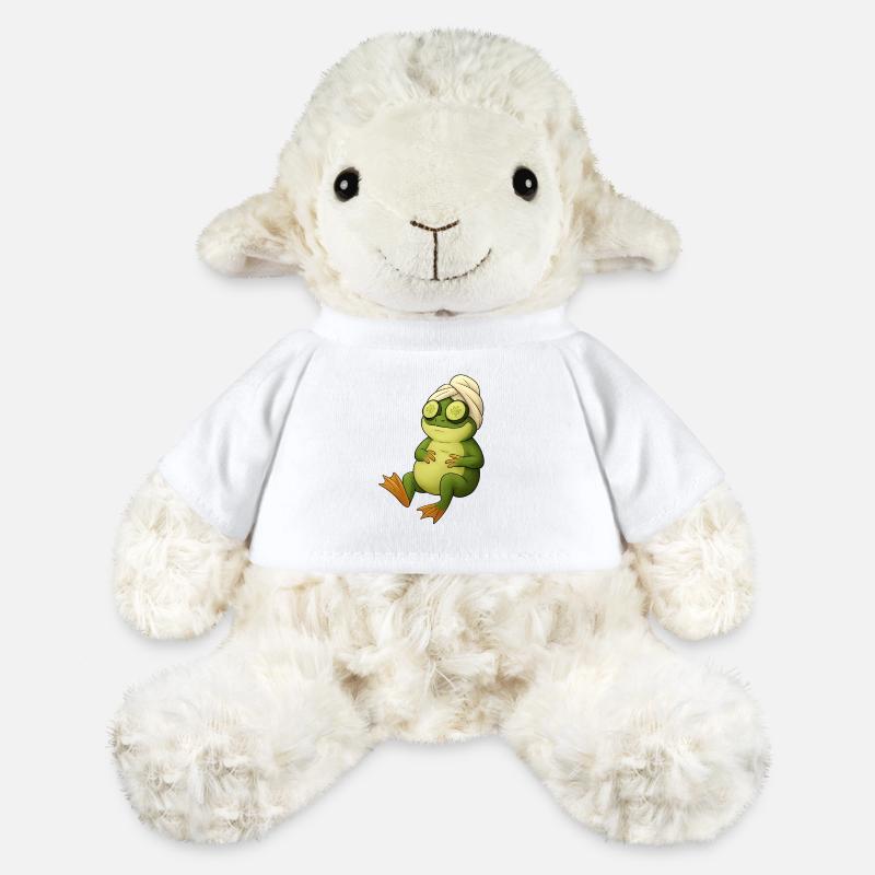 Cucumber mask frog in the spa - MiniFeet® Sheep Annika - white