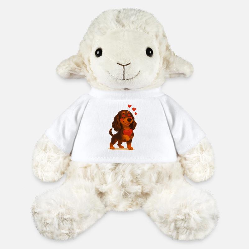 Cocker Spaniel in love - MiniFeet® Sheep Annika - white