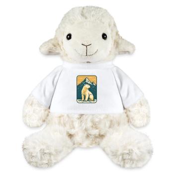 Polar bear in front of mountain landscape - MiniFeet® Sheep Annika - white - Front