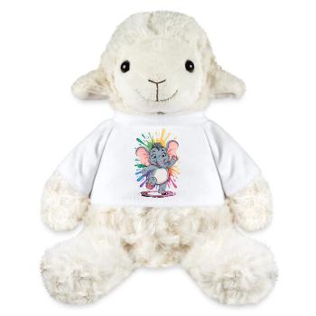 Mignon bébé éléphant dansant avec arc-en-ciel - Mouton en peluche Annika MiniFeet® - blanc - Devant