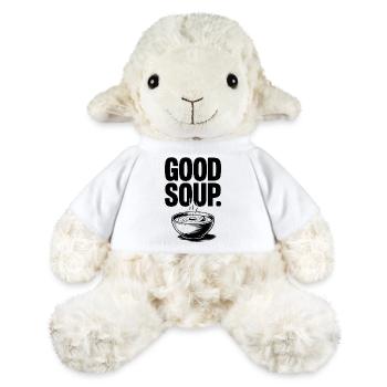 Bonne soupe, soupe drôle de mème de paroles - Mouton en peluche Annika MiniFeet® - blanc - Devant
