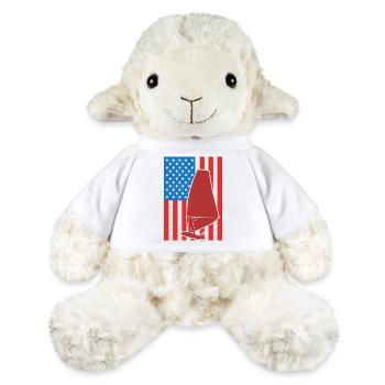 USA Windsurfing 4th of July - MiniFeet® Sheep Annika - white - Front