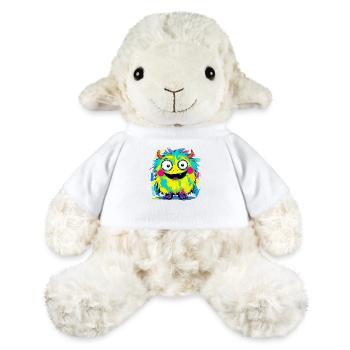 Bunte Monsterkunst - Niedlicher & verspielter Charakter - MiniFeet® Schaf Annika - Weiß - Vorne