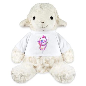 Trendy Abstrakt Totenschädel / Skull - MiniFeet® Schaf Annika - Weiß - Vorne