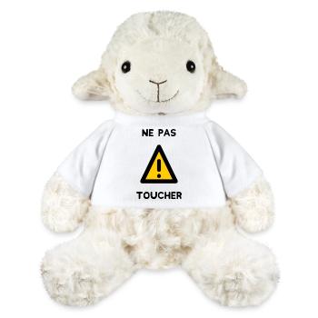 NE PAS TOUCHER. PANNEAU. DANGER. HUMOUR. DRÔLE - Mouton en peluche Annika MiniFeet® - blanc - Devant