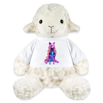 Neon Cyberwolf Art Design - MiniFeet® Sheep Annika - white - Front