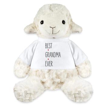 Grand-mère, meilleure grand-mère de tous les temps, anniversaire de coeur de grand-mère - Mouton en peluche Annika MiniFeet® - blanc - Devant