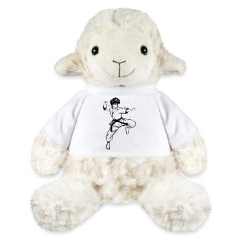 Karate Junge Zeichnung - MiniFeet® Schaf Annika - Weiß - Vorne