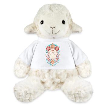 Couronne florale crâne en sucre - Mouton en peluche Annika MiniFeet® - blanc - Devant