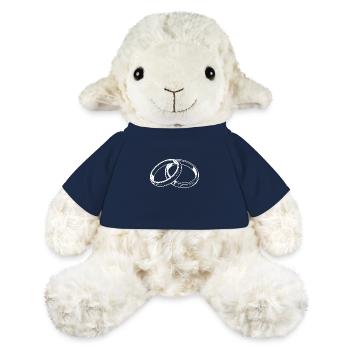 Alliances symbole silhouette mariage - Mouton en peluche Annika MiniFeet® - bleu marine - Devant