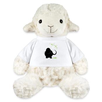 Schwarzer Elefant mit grüner Farbe - MiniFeet® Schaf Annika - Weiß - Vorne