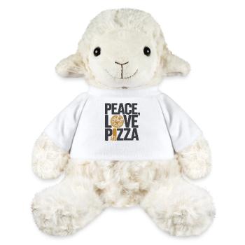 Paix, amour et pizza - Mouton en peluche Annika MiniFeet® - blanc - Devant