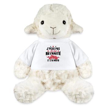 Cadeau J'peux pas je suis retraité et j'ai moto - Mouton en peluche Annika MiniFeet® - blanc - Devant