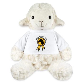 Turnierschleife Hobby Horse Rosette Turnier Team - MiniFeet® Schaf Annika - Weiß - Vorne