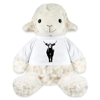 Scottish Highland Cattle Cow Beef - Mouton en peluche Annika MiniFeet® - blanc - Devant