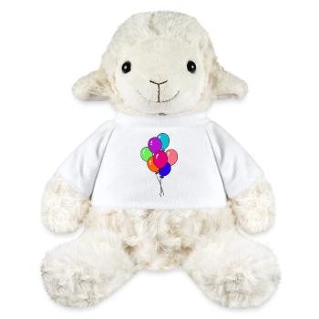 Festliche Regenbogenballons - MiniFeet® Schaf Annika - Weiß - Vorne