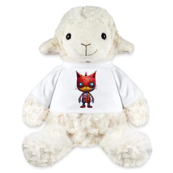 Cat Knight Frenzy: Buntes Armor Edition T-Shirt - MiniFeet® Schaf Annika - Weiß - Vorne