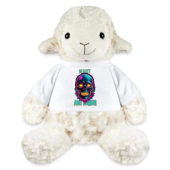 Bunter Totenkopf mit Federn - MiniFeet® Schaf Annika - Weiß - Vorne