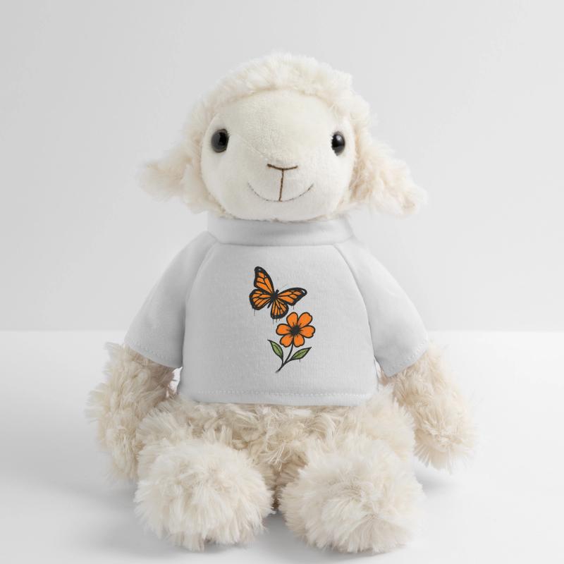 Graffiti de papillons et de fleurs Mouton en peluche Annika MiniFeet®