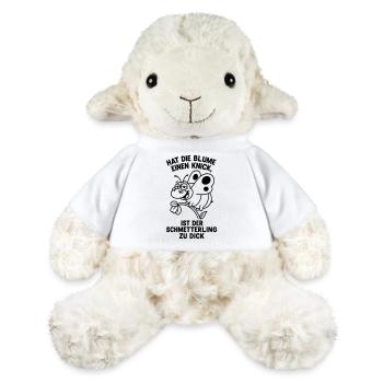 schmetterling zu dick spruch witzig - MiniFeet® Schaf Annika - Weiß - Vorne
