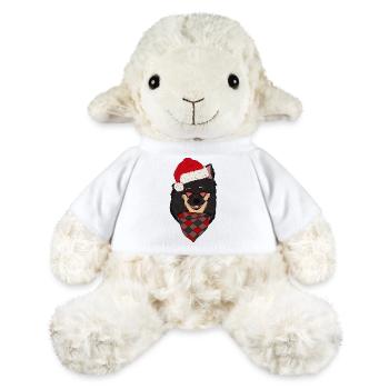 Chi Chihuahua Weihnachtsmütze Schwarz Tan Farben - MiniFeet® Schaf Annika - Weiß - Vorne