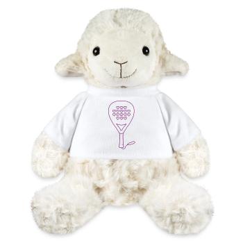 Coeur de padel violet - Mouton en peluche Annika MiniFeet® - blanc - Devant
