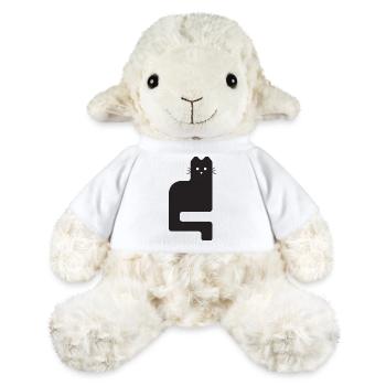 Black Cat – Minimaliste et moderne - Mouton en peluche Annika MiniFeet® - blanc - Devant